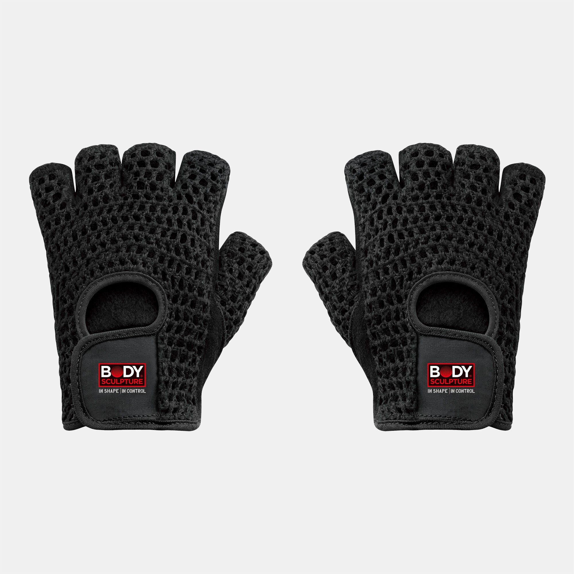 Body Sculpture Mesh Cotton/Leather Fitness Glove, XL BJBW-83-H04